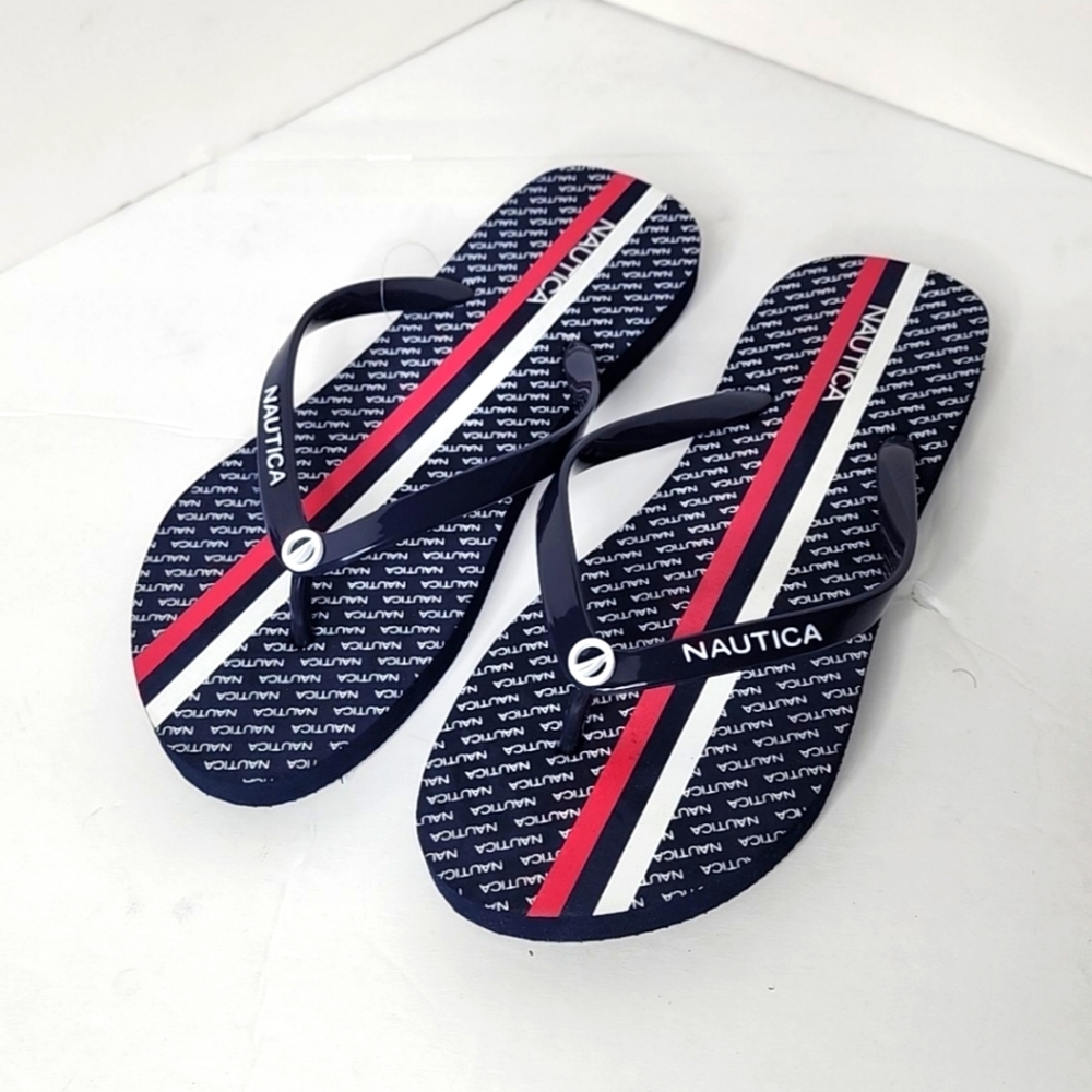 Nautica Womens Hatcher Blue Slip-On Casual Thong Flip Flop Sandals Size 9 - Picture 6 of 6